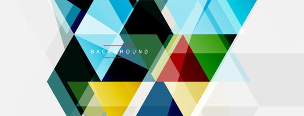 Mosaic triangles geometric background. Techno or business concept, pattern for wallpaper, banner, background, landing page