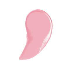 Cosmetic cream swipe isolated on white background. Make up  smudge. BB, CC cream smear texture