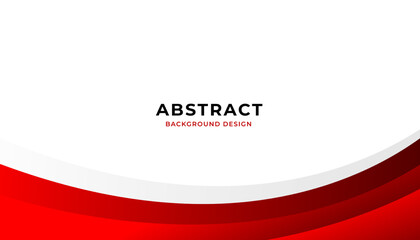 Red abstract background with curved shape. Eps10 vector