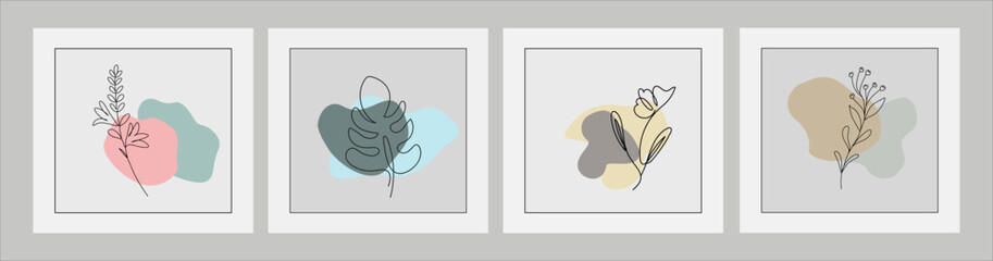 Abstract background Set. Hand drawing various shapes and doodle objects. Trendy modern contemporary vector illustration. Every background is isolated. Vector Eps10