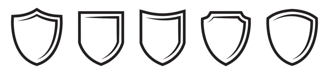 Shield icons set. Protect shield Icon, vector illustration - obrazy, fototapety, plakaty