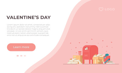 Vector illustration of Valentine's Day preparations. 