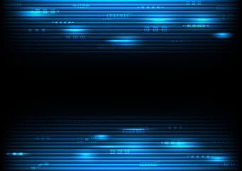 Abstract modern line background. blue neon light digital technology. vector art illustration