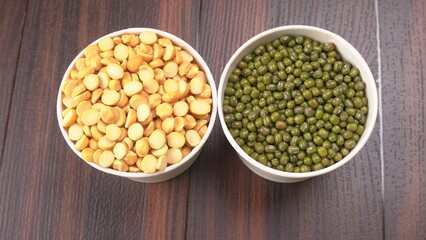 Assorted different types of beans and cereals grains. Set of indispensable sources of protein for a healthy lifestyle. Everyday use at Indian households.