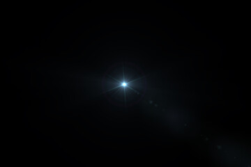 Natural, Sun flare on the black background