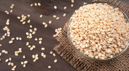 Assorted different types of beans and cereals grains. Set of indispensable sources of protein for a healthy lifestyle. Everyday use at Indian households.