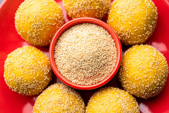 Khas khas besan laddu or poppy seeds and chickpea flour laddo&nbsp;or laddoo