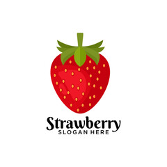 Strawberry Logo. Strawberry vector graphics. strawberry illustration icon