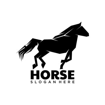 Horse logo. horse silhouette graphic illustration