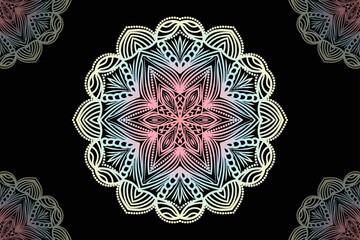 Ornamental round ornament. Lace pattern. Mandala  Background Design.