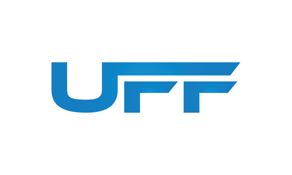 UFF monogram linked letters, creative typography logo icon