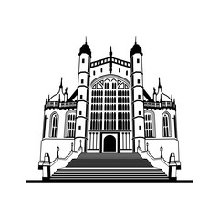 St George's Chapel building illustration design vector
