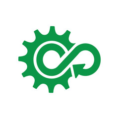 circular economy icons on white background	