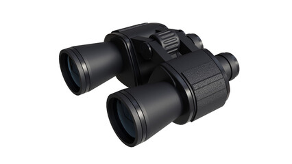 black binoculars, 3d rendering