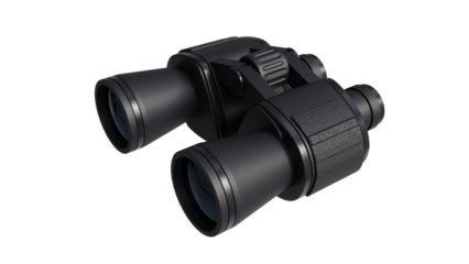 black binoculars, 3d rendering