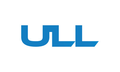 ULL monogram linked letters, creative typography logo icon