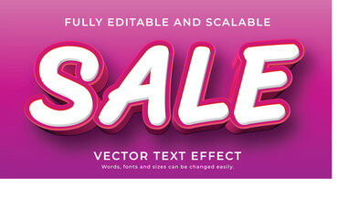 editable font style Sale Pink Purple Text Effect