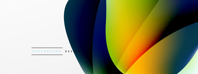 Abstract background. Fluid gradient color wave template for wallpaper, banner, background or landing