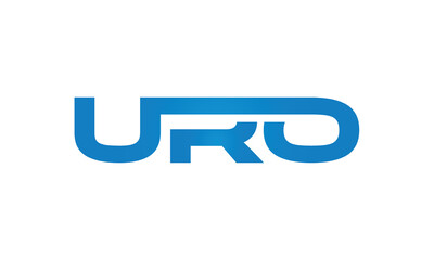 URO monogram linked letters, creative typography logo icon