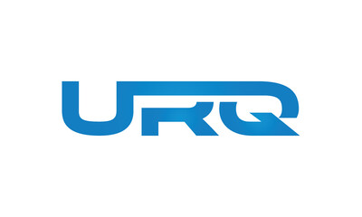 URQ monogram linked letters, creative typography logo icon