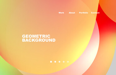 Abstract liquid background for your landing page design. Web page for website or mobile app wallpaper