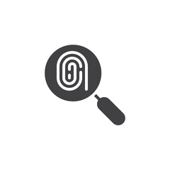 Fingerprint analysis vector icon