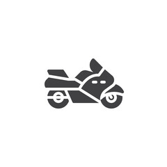 Police motorcycle vector icon