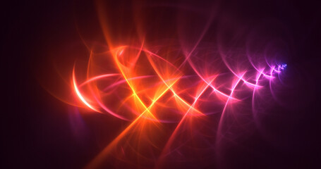 3D rendering abstract colorful fractal light background