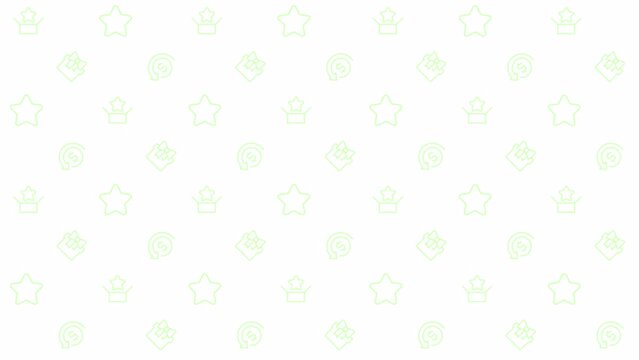 Animated free gift seamless pattern. E commerce promotion. Retain loyal customers. Cash back and rewards. Looped icons on on white. 4k video animation with repeated elements for web and mobile