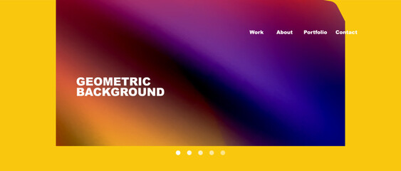 Abstract geometric landing page. Creative background for wallpaper, banner, background or web