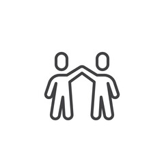 Cooperation line icon