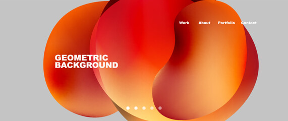 Fluid shapes vector abstract background