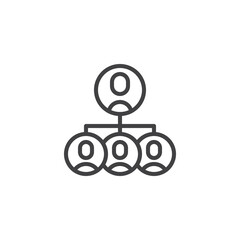 Hierarchy structure line icon