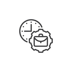 Working time line icon