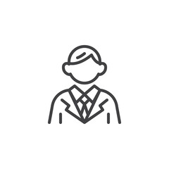 Businessman line icon