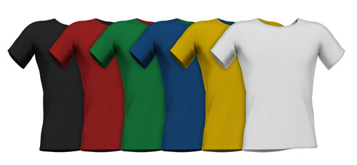 T-shirt magliette in vari colori 3D