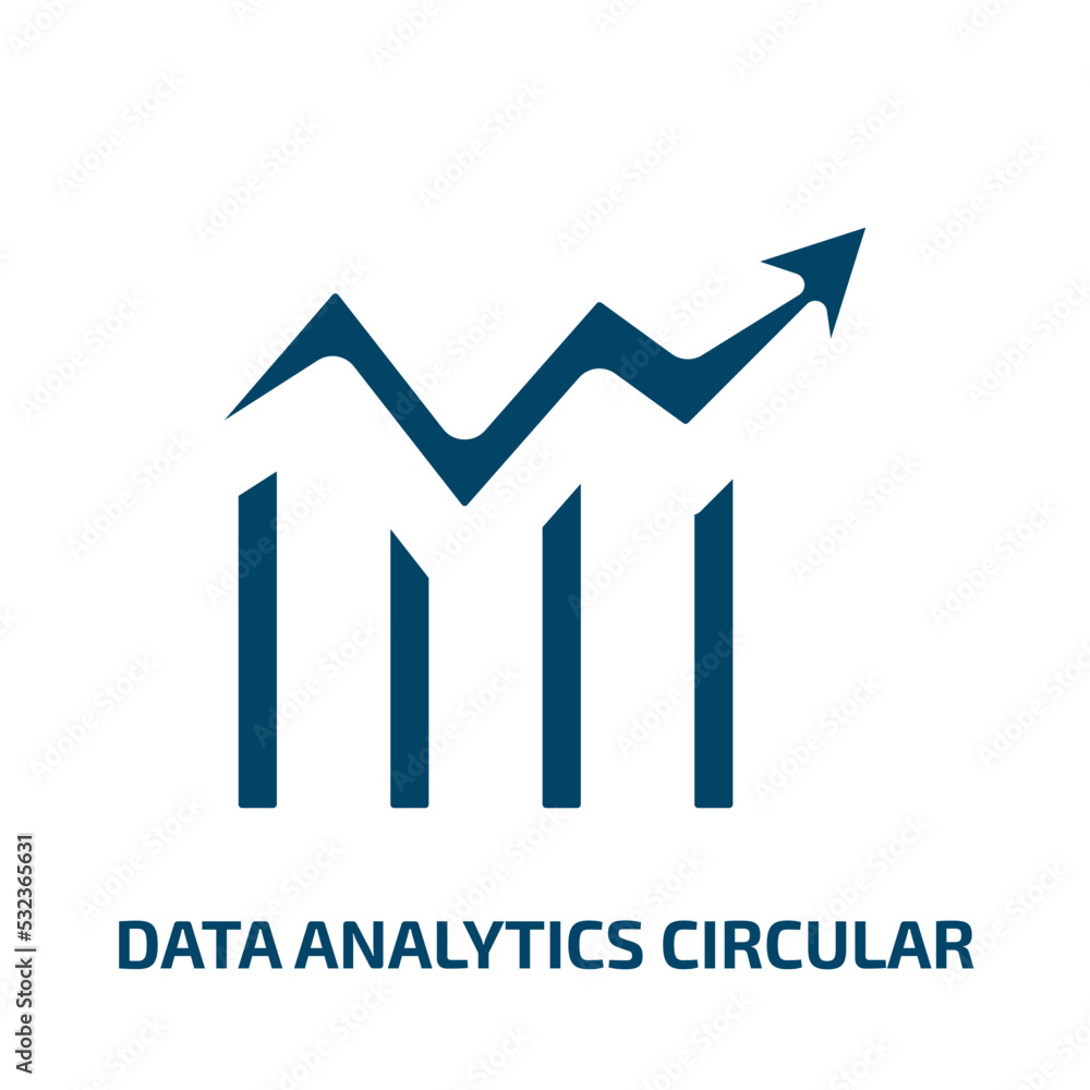 Poster data analytics circular icon from business and analytics collection. filled data analytics circular,