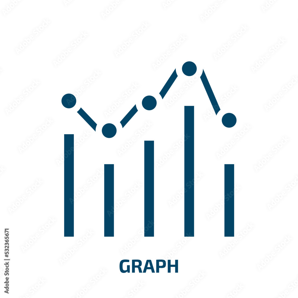 Poster graph icon from business and analytics collection. filled graph, business, growth glyph icons isolat