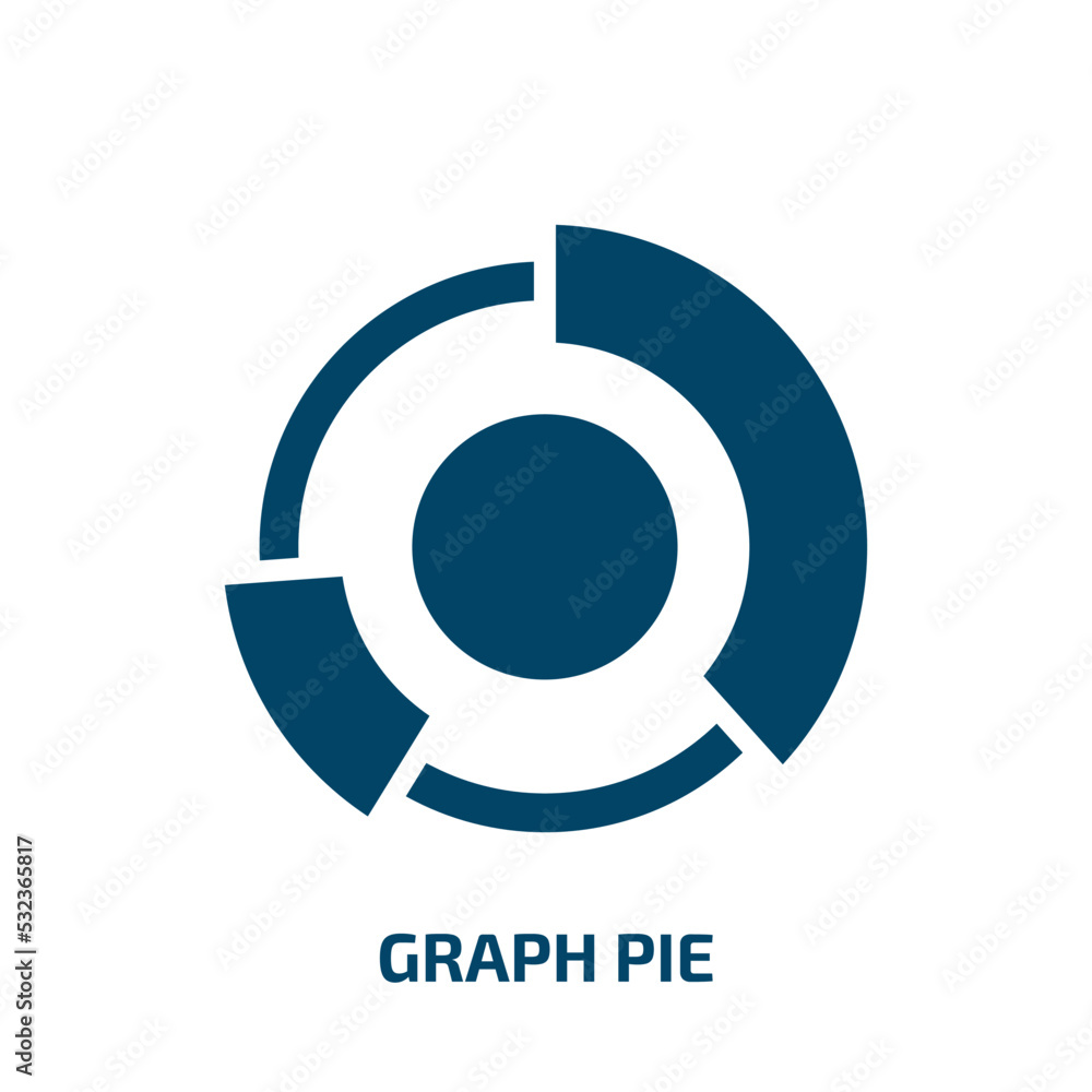 Poster graph pie icon from business and analytics collection. filled graph pie, pie, graph glyph icons isol