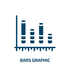 bars graphic icon from business collection. Filled bars graphic, bar, data glyph icons isolated on white background. Black vector bars graphic sign, symbol for web design and mobile apps