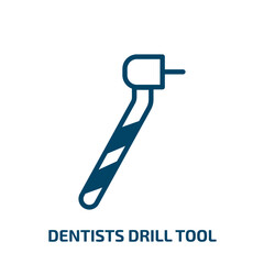 dentists drill tool icon from dentist collection. Filled dentists drill tool, orthodontic, medical glyph icons isolated on white background. Black vector dentists drill tool sign, symbol for web