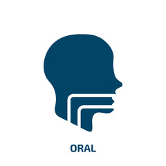 oral icon from dentist collection. Filled oral, medical, health glyph icons isolated on white background. Black vector oral sign, symbol for web design and mobile apps