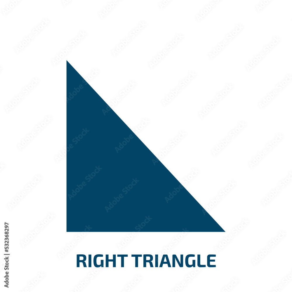 Poster right triangle icon from education collection. filled right triangle, triangle, right glyph icons is