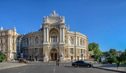 Fototapeta na wymiar Odessa theater of Opera and Ballet in Ukraine