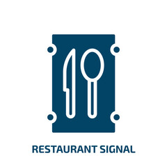 restaurant signal icon from food collection. Filled restaurant signal, signal, restaurant glyph icons isolated on white background. Black vector restaurant signal sign, symbol for web design and