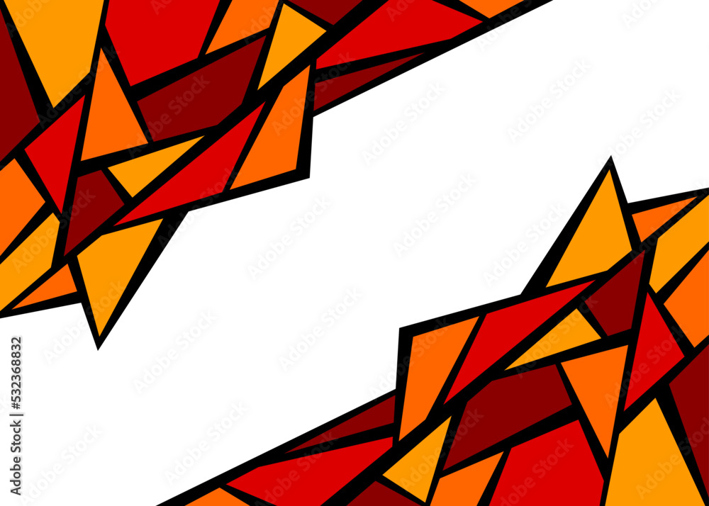 Poster minimalist background with colorful abstract geometric pattern and with some copy space area
