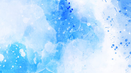 Watercolor painting wallpaper. Hand painted purple and blue watercolor background. brush stroke blue watercolor on paper. hand painted abstract art blue watercolor background. Abstract blue sky brush.