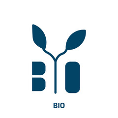 bio icon from health and medical collection. Filled bio, eco, health glyph icons isolated on white background. Black vector bio sign, symbol for web design and mobile apps