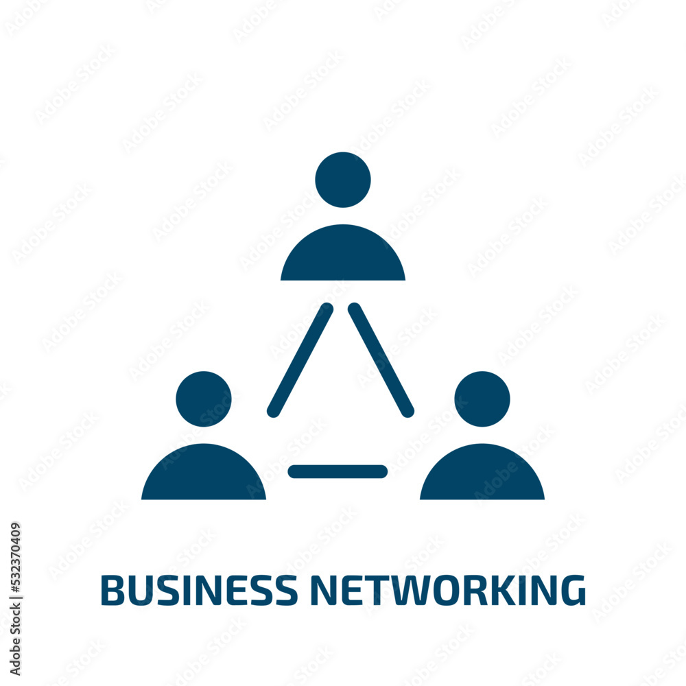 Aufkleber business networking icon from general collection. filled business networking, communication, interne
