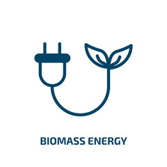 biomass energy icon from general collection. Filled biomass energy, fuel, energy glyph icons isolated on white background. Black vector biomass energy sign, symbol for web design and mobile apps